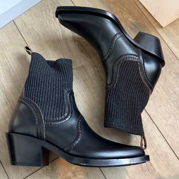 NWT Chloe Nellie Texan Ankle Sock Boot 41 - Picture 2 of 10